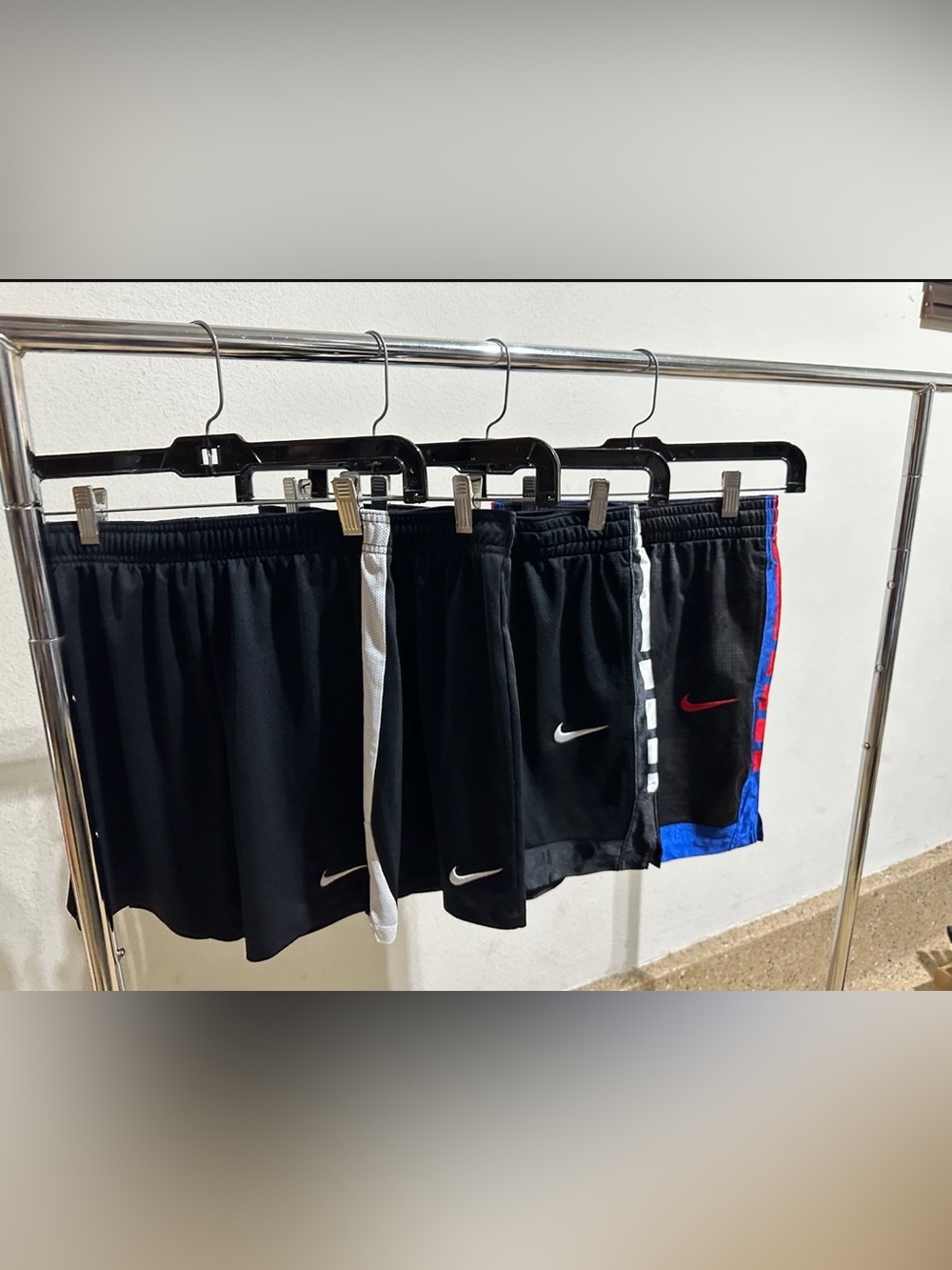 4 Pair Nike Kids Black Athletic Shorts